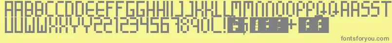 8BitParty Font – Gray Fonts on Yellow Background