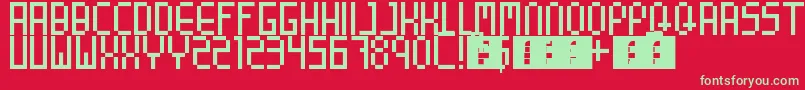 8BitParty Font – Green Fonts on Red Background