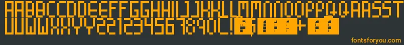 8BitParty Font – Orange Fonts on Black Background