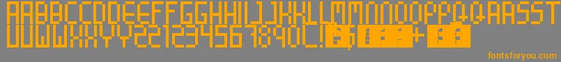 8BitParty Font – Orange Fonts on Gray Background