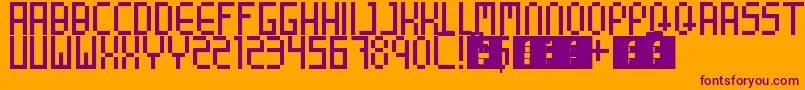 8BitParty Font – Purple Fonts on Orange Background