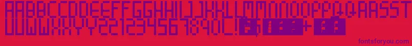 8BitParty Font – Purple Fonts on Red Background