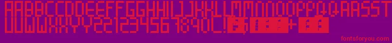 8BitParty Font – Red Fonts on Purple Background