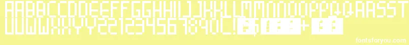 8BitParty Font – White Fonts on Yellow Background