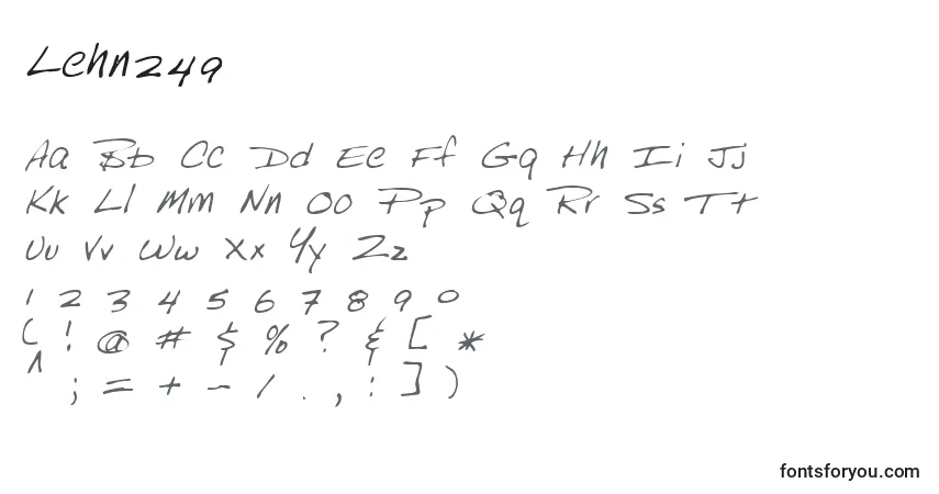 Schriftart Lehn249 – Alphabet, Zahlen, spezielle Symbole