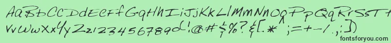 Lehn249 Font – Black Fonts on Green Background