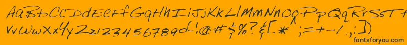 Lehn249 Font – Black Fonts on Orange Background