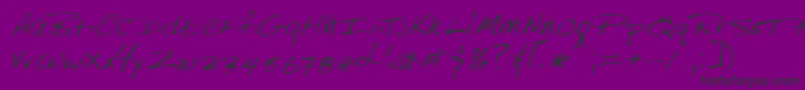 Lehn249 Font – Black Fonts on Purple Background
