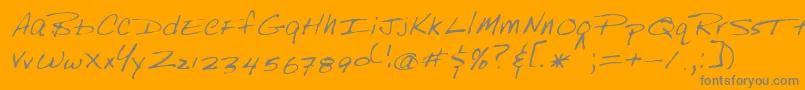 Lehn249 Font – Gray Fonts on Orange Background