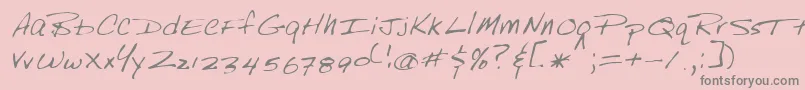 Lehn249 Font – Gray Fonts on Pink Background