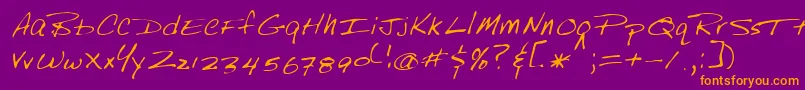 Lehn249 Font – Orange Fonts on Purple Background