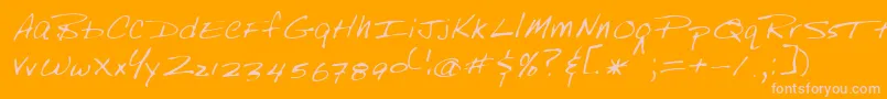 Lehn249 Font – Pink Fonts on Orange Background