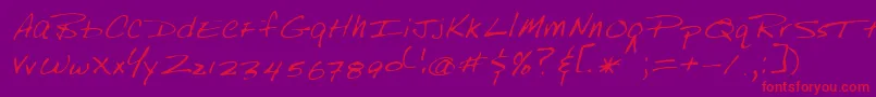 Lehn249 Font – Red Fonts on Purple Background