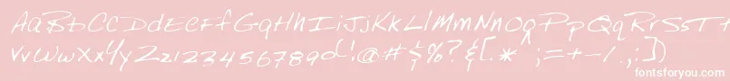 Lehn249 Font – White Fonts on Pink Background