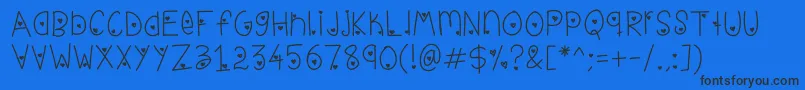 Шрифт LiveLoveLife – чёрные шрифты на синем фоне