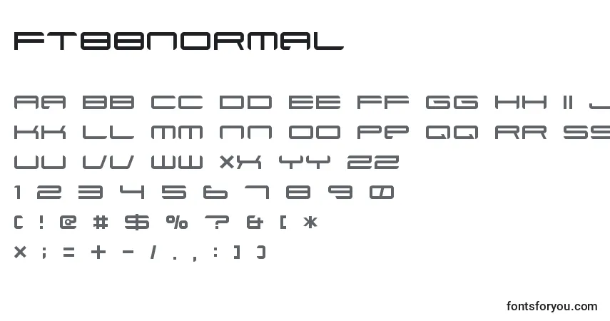 Schriftart Ft88Normal – Alphabet, Zahlen, spezielle Symbole