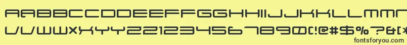 Ft88Normal Font – Black Fonts on Yellow Background