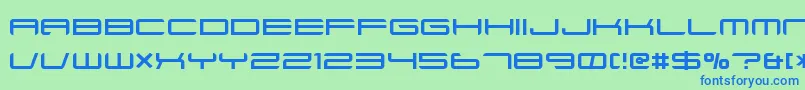 Ft88Normal Font – Blue Fonts on Green Background