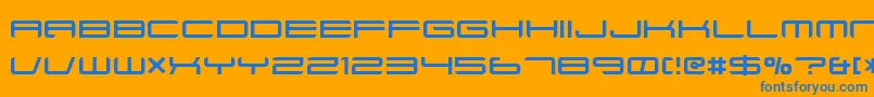 Ft88Normal Font – Blue Fonts on Orange Background