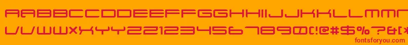 Police Ft88Normal – polices rouges sur fond orange