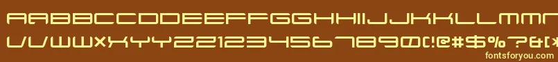 Ft88Normal Font – Yellow Fonts on Brown Background