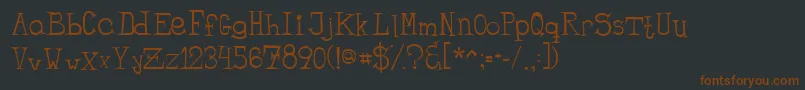 BanditRegular Font – Brown Fonts on Black Background