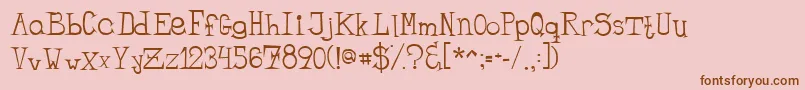 BanditRegular Font – Brown Fonts on Pink Background