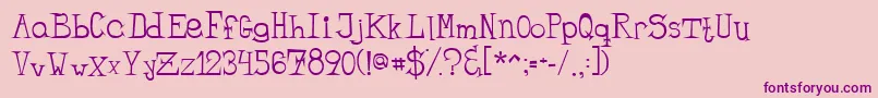 BanditRegular Font – Purple Fonts on Pink Background