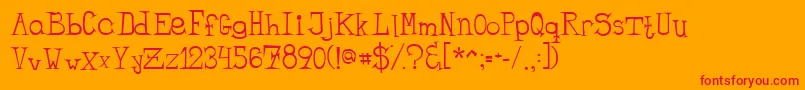 BanditRegular Font – Red Fonts on Orange Background