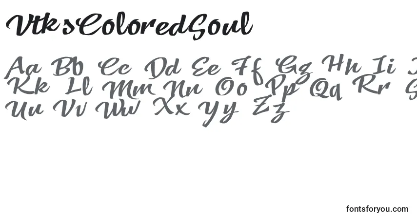 Schriftart VtksColoredSoul3 – Alphabet, Zahlen, spezielle Symbole