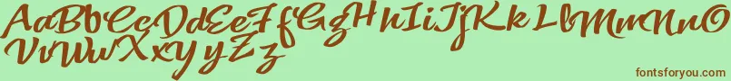 VtksColoredSoul3 Font – Brown Fonts on Green Background