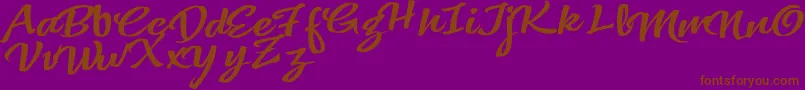 VtksColoredSoul3 Font – Brown Fonts on Purple Background