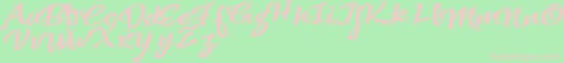 VtksColoredSoul3 Font – Pink Fonts on Green Background