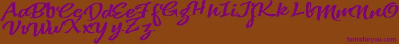 VtksColoredSoul3-Schriftart – Violette Schriften auf braunem Hintergrund