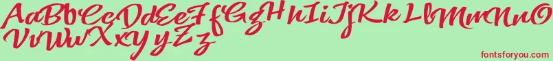 VtksColoredSoul3 Font – Red Fonts on Green Background