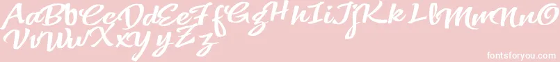 VtksColoredSoul3-Schriftart – Weiße Schriften auf rosa Hintergrund