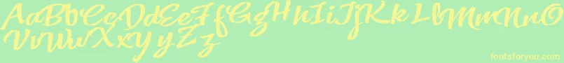 VtksColoredSoul3 Font – Yellow Fonts on Green Background