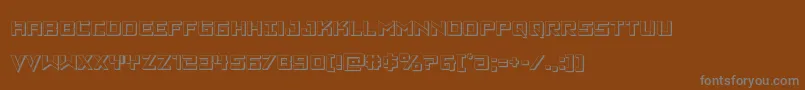 フォントVikingsquad3D – 茶色の背景に灰色の文字