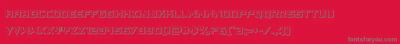 fuente Vikingsquad3D – Fuentes Grises Sobre Fondo Rojo