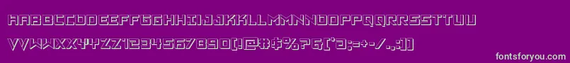 Vikingsquad3D Font – Green Fonts on Purple Background