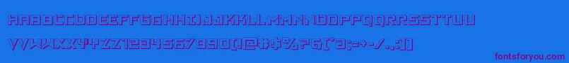 Vikingsquad3D Font – Purple Fonts on Blue Background