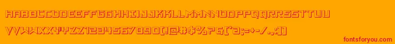 Vikingsquad3D Font – Red Fonts on Orange Background