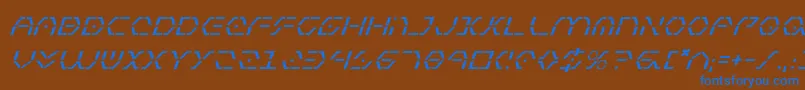 Zetasentryi Font – Blue Fonts on Brown Background