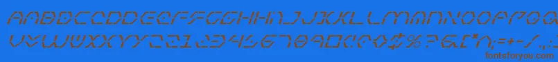 Zetasentryi Font – Brown Fonts on Blue Background