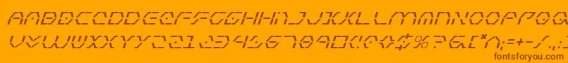 Шрифт Zetasentryi – коричневые шрифты на оранжевом фоне