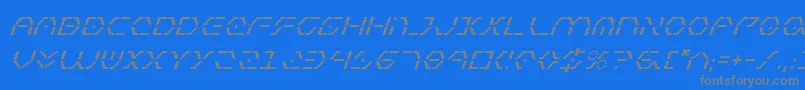 フォントZetasentryi – 青い背景に灰色の文字