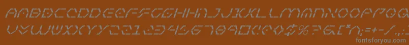 フォントZetasentryi – 茶色の背景に灰色の文字