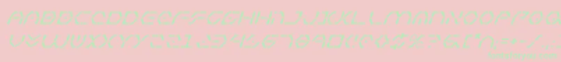 フォントZetasentryi – ピンクの背景に緑の文字