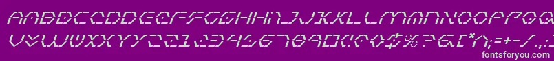 フォントZetasentryi – 紫の背景に緑のフォント