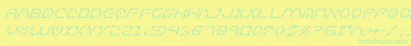 フォントZetasentryi – 黄色い背景に緑の文字